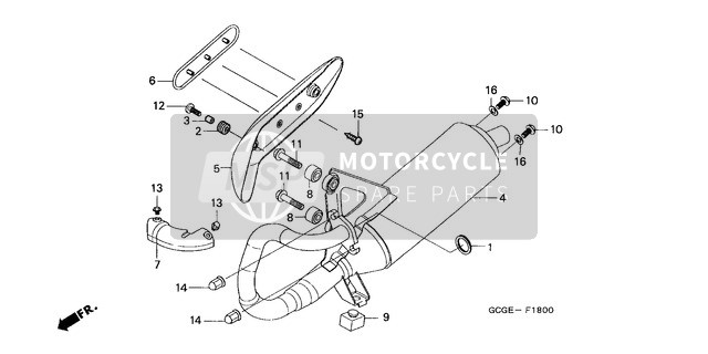 18353KCW300, Bague,  Armature De Silenc, Honda, 0